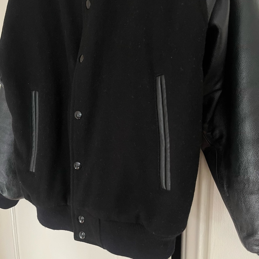 Port Authority Wool and Leather Letterman Bomber Jacket - Picture 12 of 14